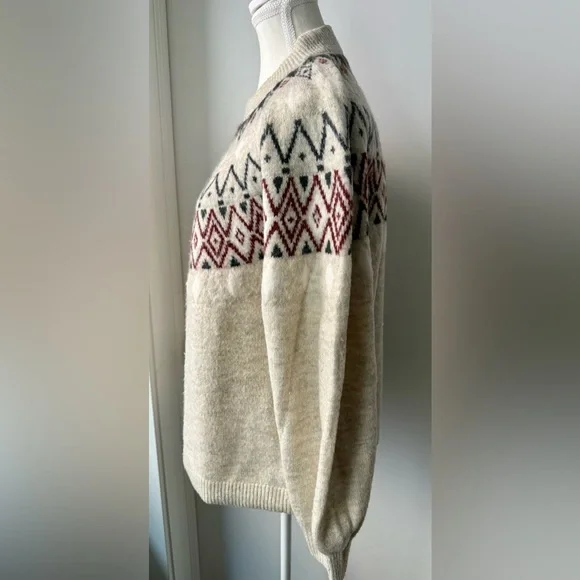 UpWest Fair Isles Crewneck Sweater, cream - Picture 3 of 6